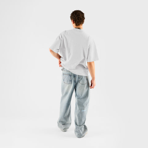 Summer Stripes / Blue Layered SSPCS Applique Tee - Ash