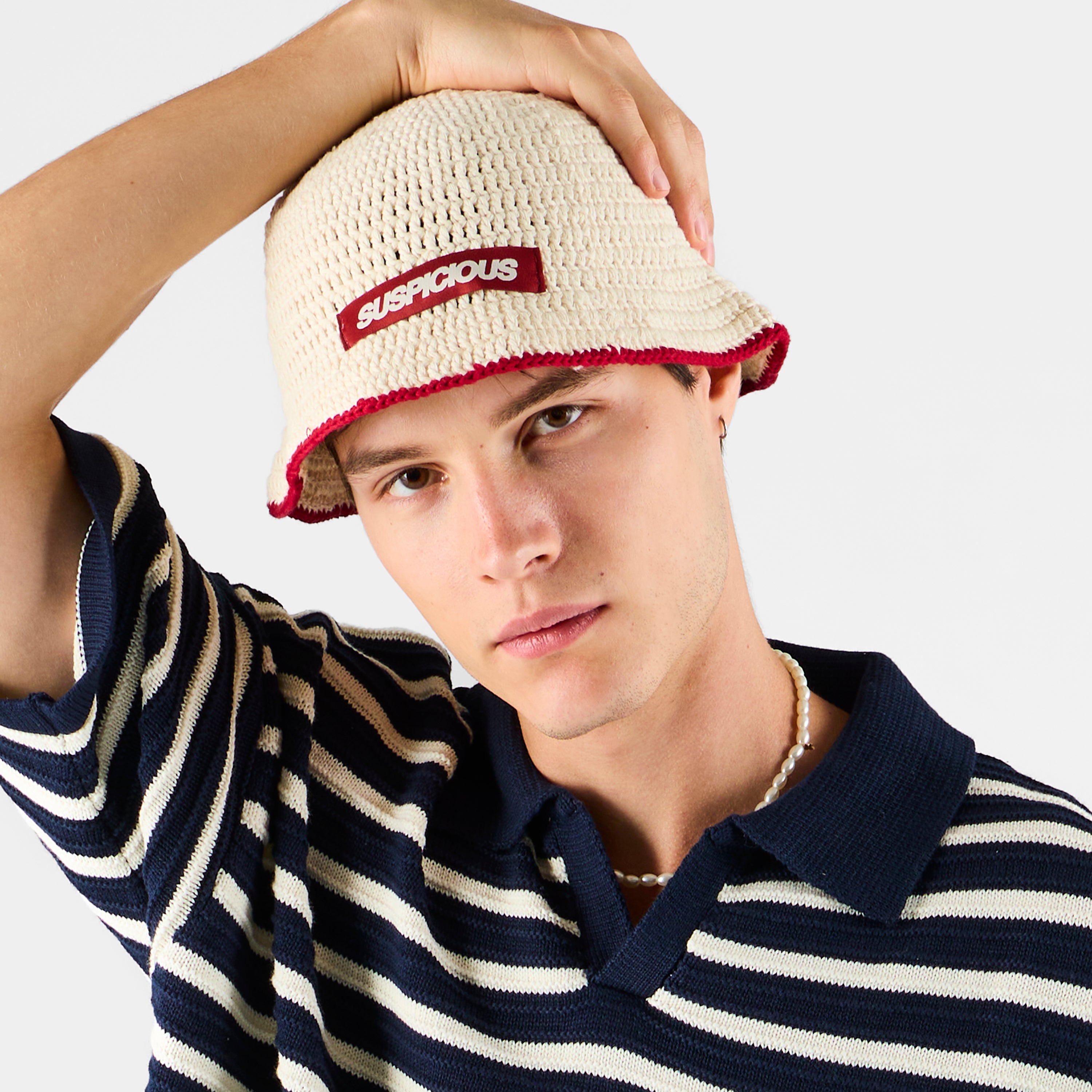 Border Crochet Hat - Natural – Suspicious Antwerp