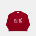 Off Season / Badge Line Up Longsleeve - Dark Red