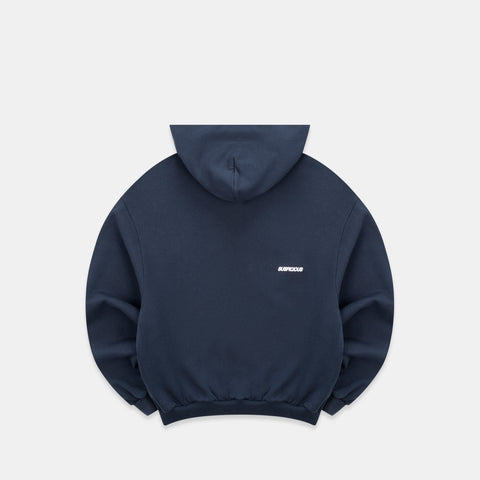 Off Season / Badge Line Up Zip-Up Hoodie - Nightfall