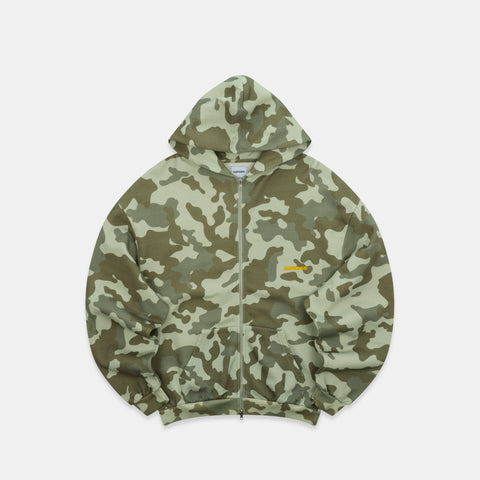 Camo / Essentials Zip-Up Hoodie - Green Camo