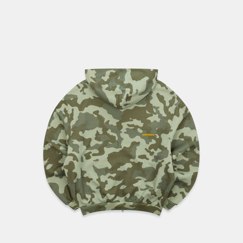 Camo / Essentials Zip-Up Hoodie - Green Camo
