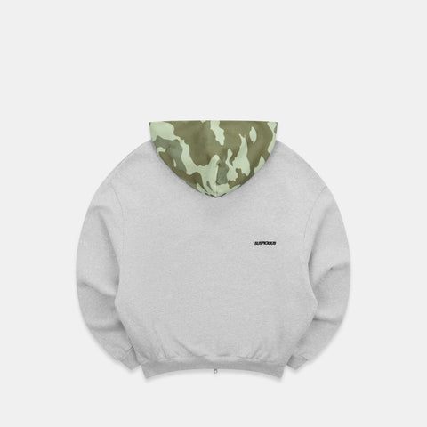 Camo / Essentials Zip-Up Hoodie - Neutral Heather