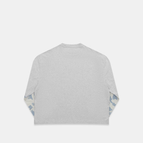 Camo / Glacier Camo Layered Longsleeve - Neutral Heather