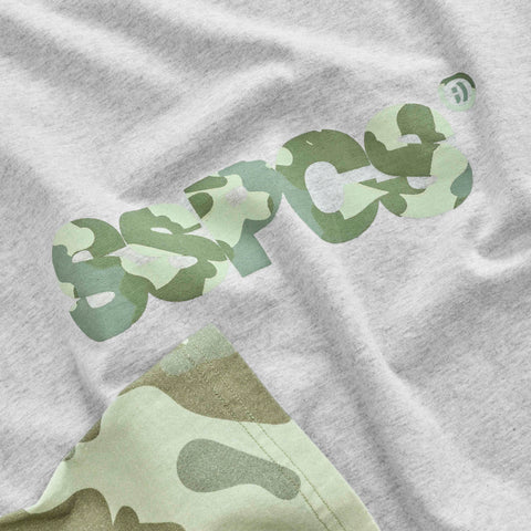 Camo / Green Camo Layered Longsleeve - Neutral Heather