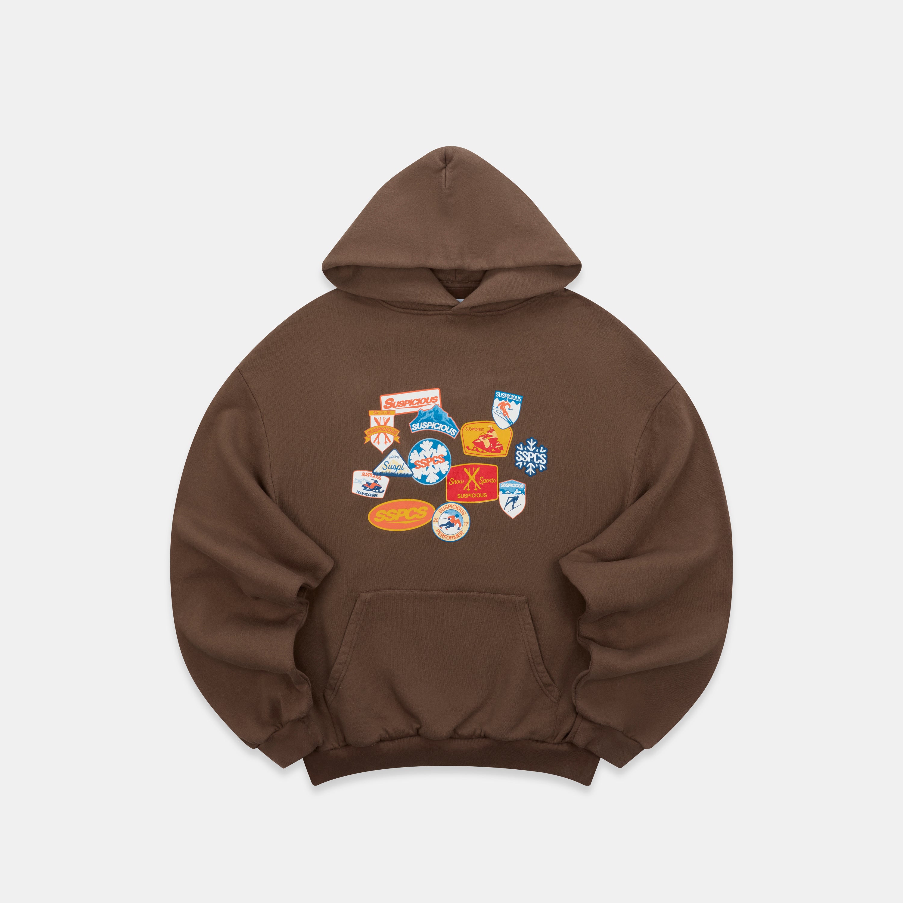 トップス MAZZ shirt patchwork hoodie Patchwork Hoodie - Coffee – Suspicious Antwerp