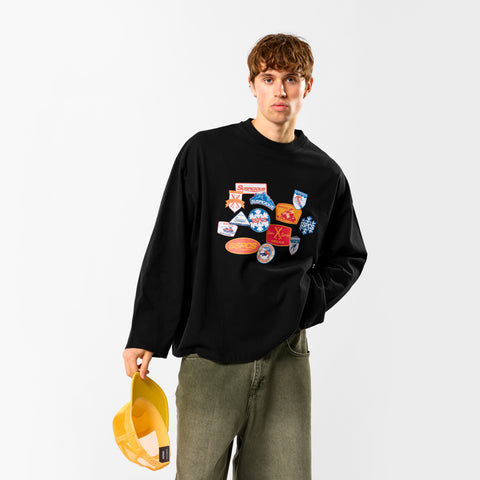 Winter3 / Patchwork Longsleeve - Black