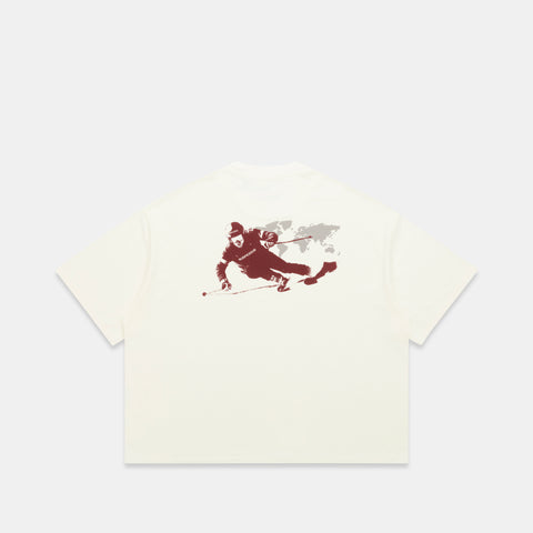 Winter3 / Race the map Tee - Natural