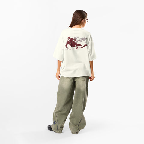 Winter3 / Race the map Tee - Natural