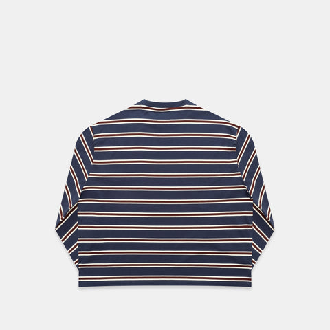 Winter1 / Striped Longsleeve - Navy & Red