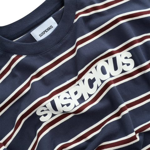 Winter1 / Striped Longsleeve - Navy & Red