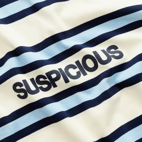 Spring 1 / Suspicious Striped Longsleeve - Natural & Blue
