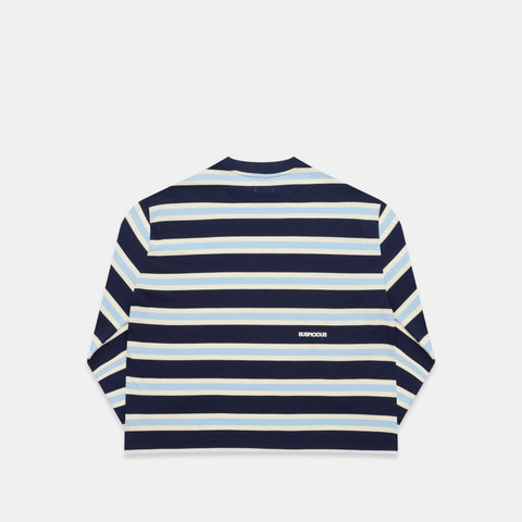 Spring 1 / Suspicious Striped Longsleeve - Nightfall & Celestial Blue