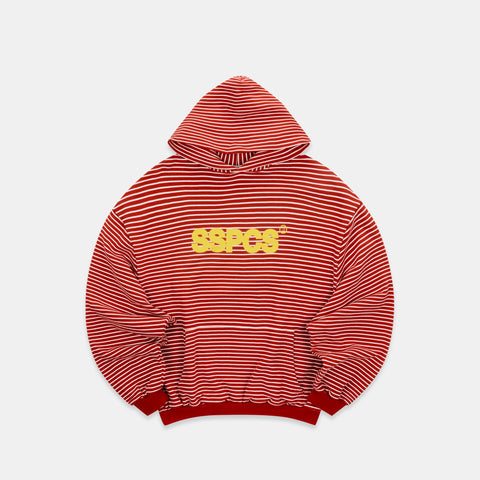 Polkaline / The SSPCS Striped Hoodie - Red