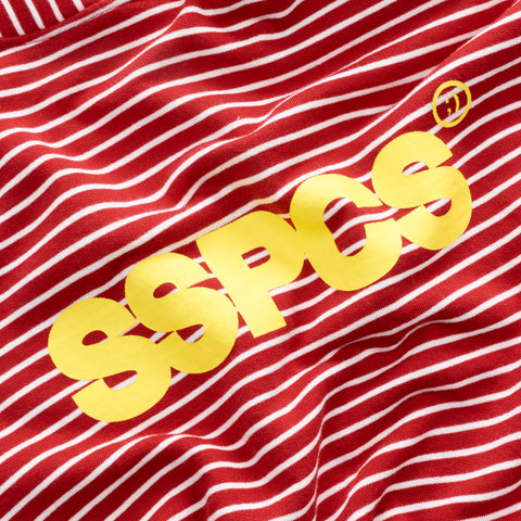 Polkaline / The SSPCS Striped Hoodie - Red