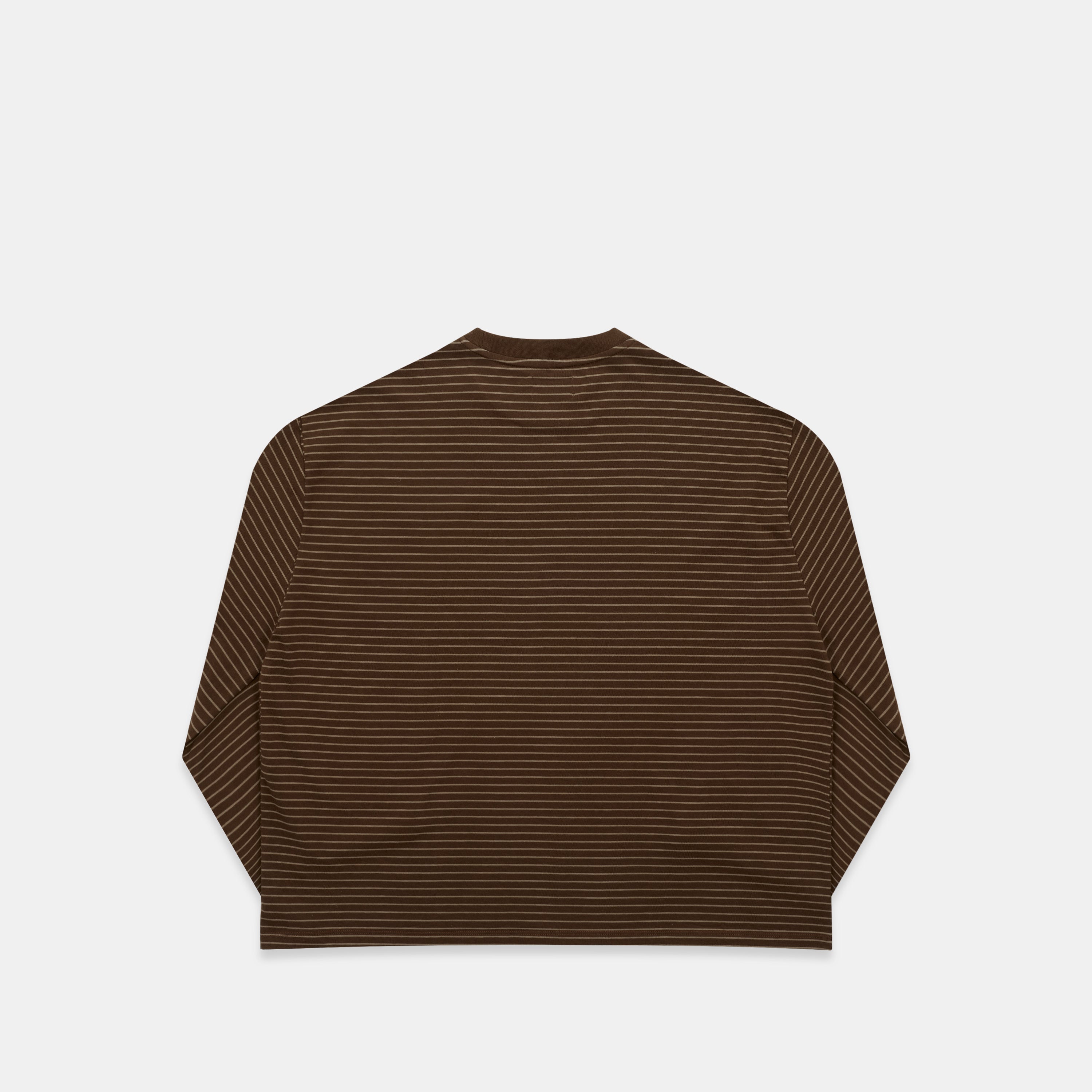 The SSPCS Striped Longsleeve - Espresso Blue – Suspicious Antwerp