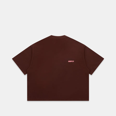 Camo / Track Tee - Burnt Mahogany