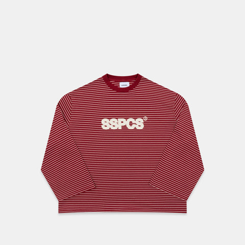 PL / The SSPCS Striped Longsleeve - Dark Red