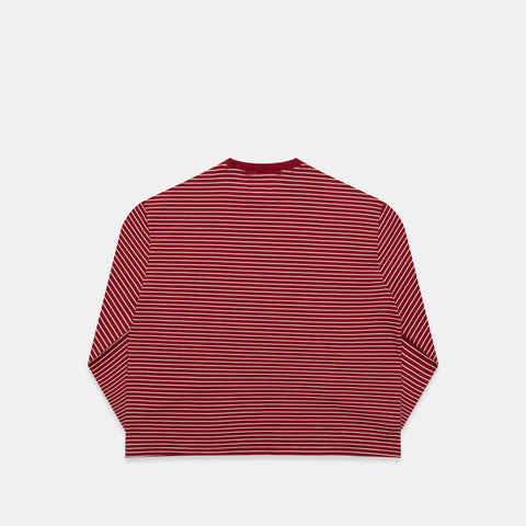 PL / The SSPCS Striped Longsleeve - Dark Red