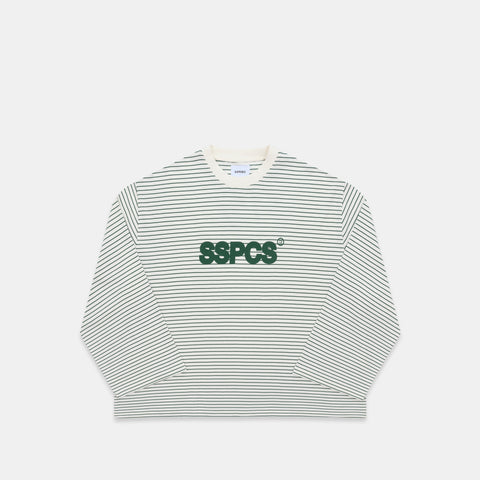 PL / The SSPCS Striped Longsleeve - Forest Green & White