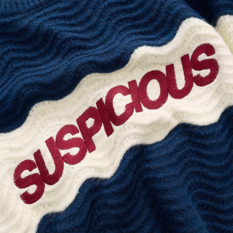 Winter4 / Break Knitted Wavy Sweat - Nightfall