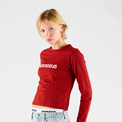 Winter 2 / Brush W Tight Longsleeve - Ruby Red