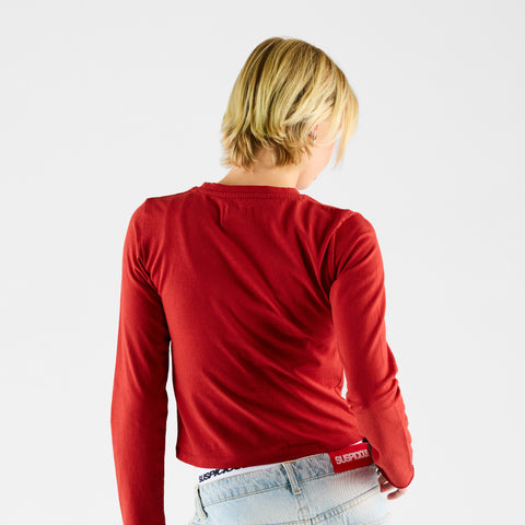 Winter 2 / Brush W Tight Longsleeve - Ruby Red