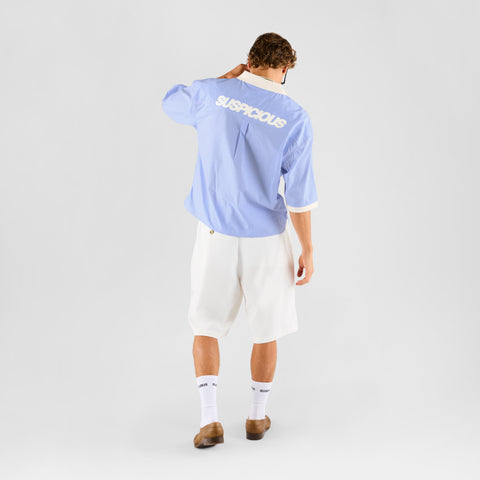 Boat / Check Polo Shirt - Light Blue