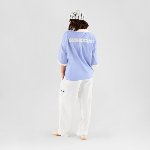 Boat / Check Polo Shirt - Light Blue
