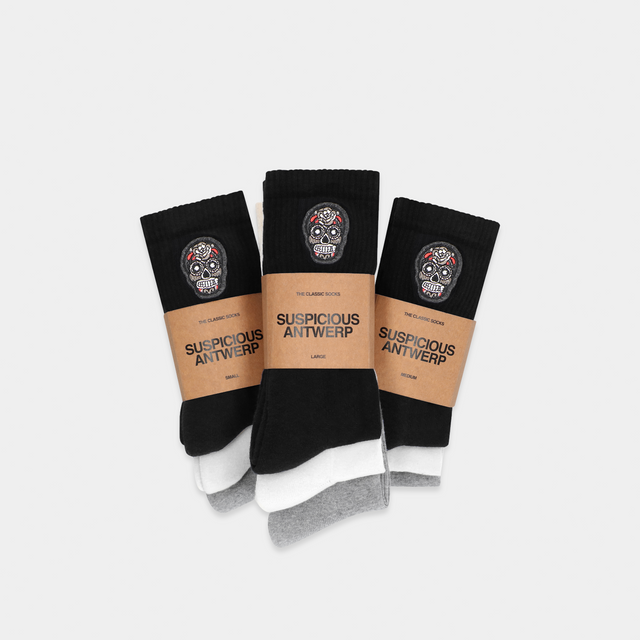 The Classic Socks 3 Pack - Black // White // Grey