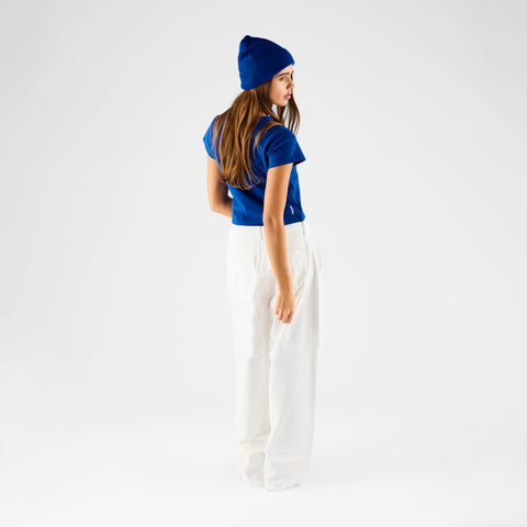 Women Drop / Clave W Baby Tee - Big Blue