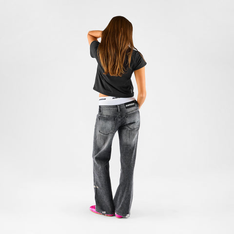 Women Drop / Clave W Baby Tee - Black