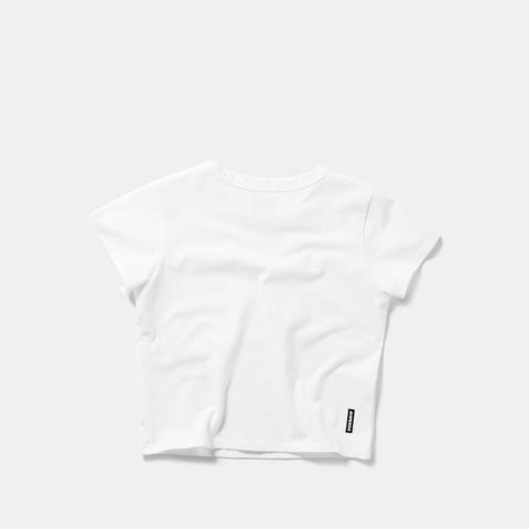 Women Drop / Clave W Baby Tee - White