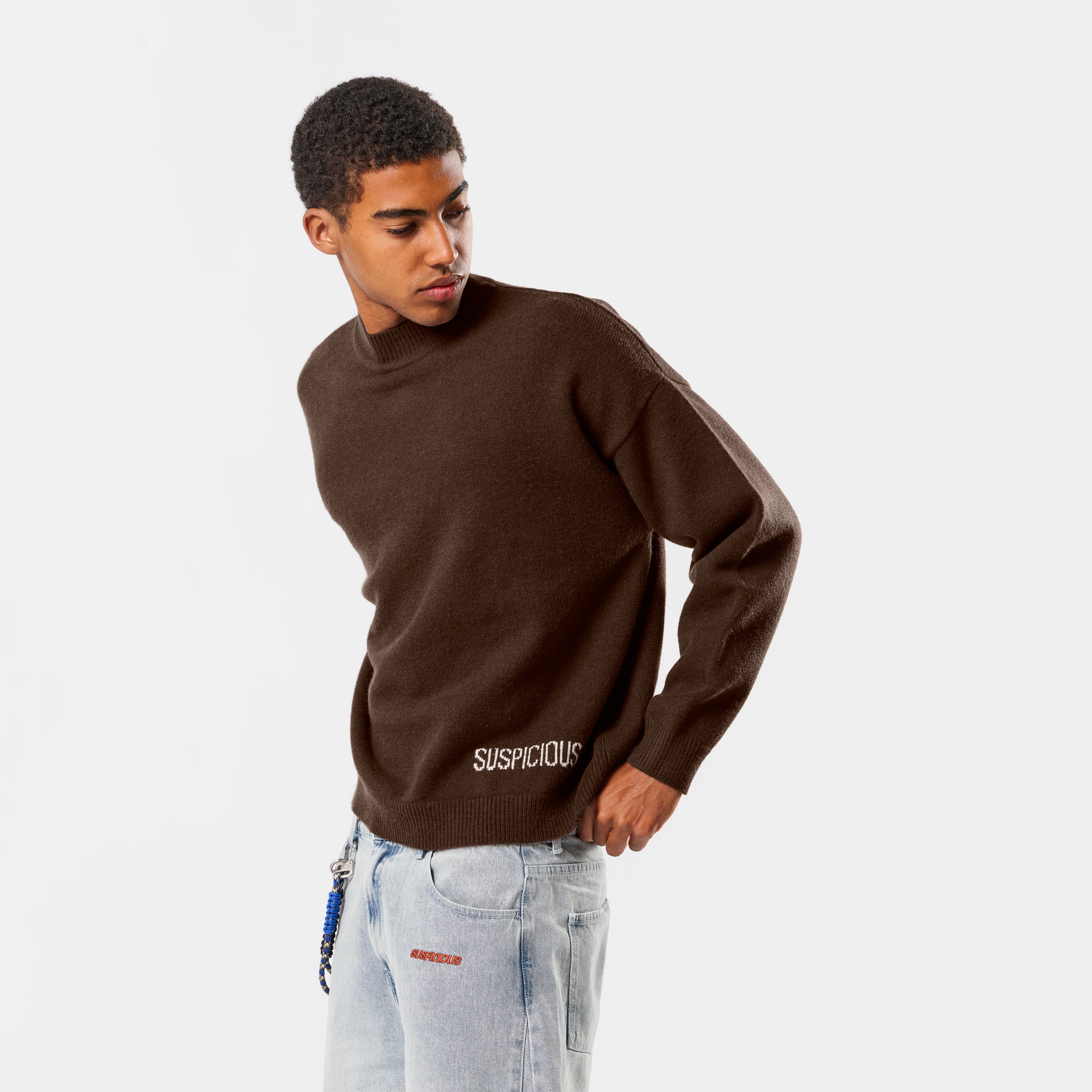 Core High Neck Knit - Espresso – Suspicious Antwerp