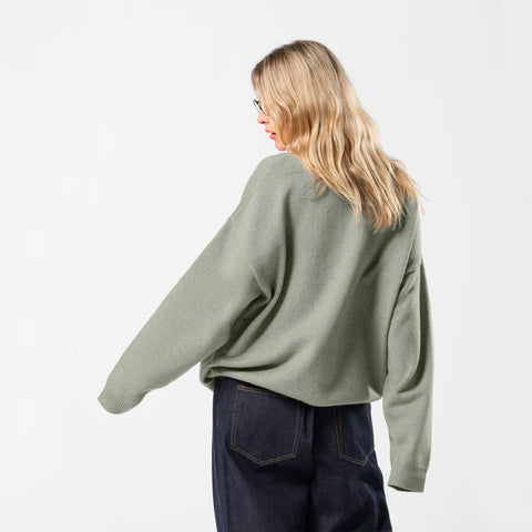 Winter2 / Core High Neck Knit - Frosted Green