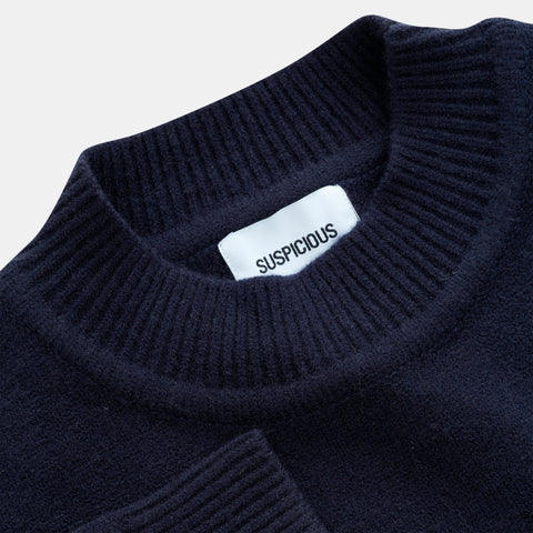 Winter2 / Core High Neck Knit - Navy