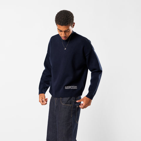 Winter2 / Core High Neck Knit - Navy