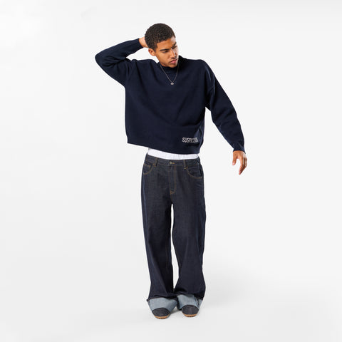 Winter2 / Core High Neck Knit - Navy