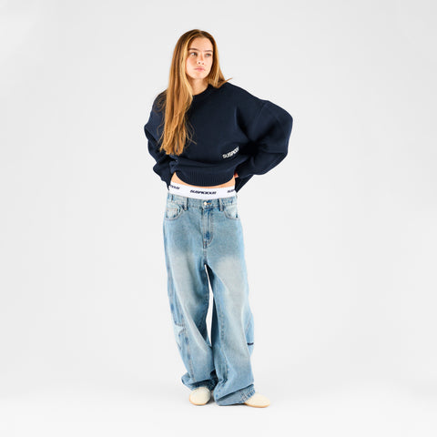 End Of Summer / Core Knitted Crew - Nightfall