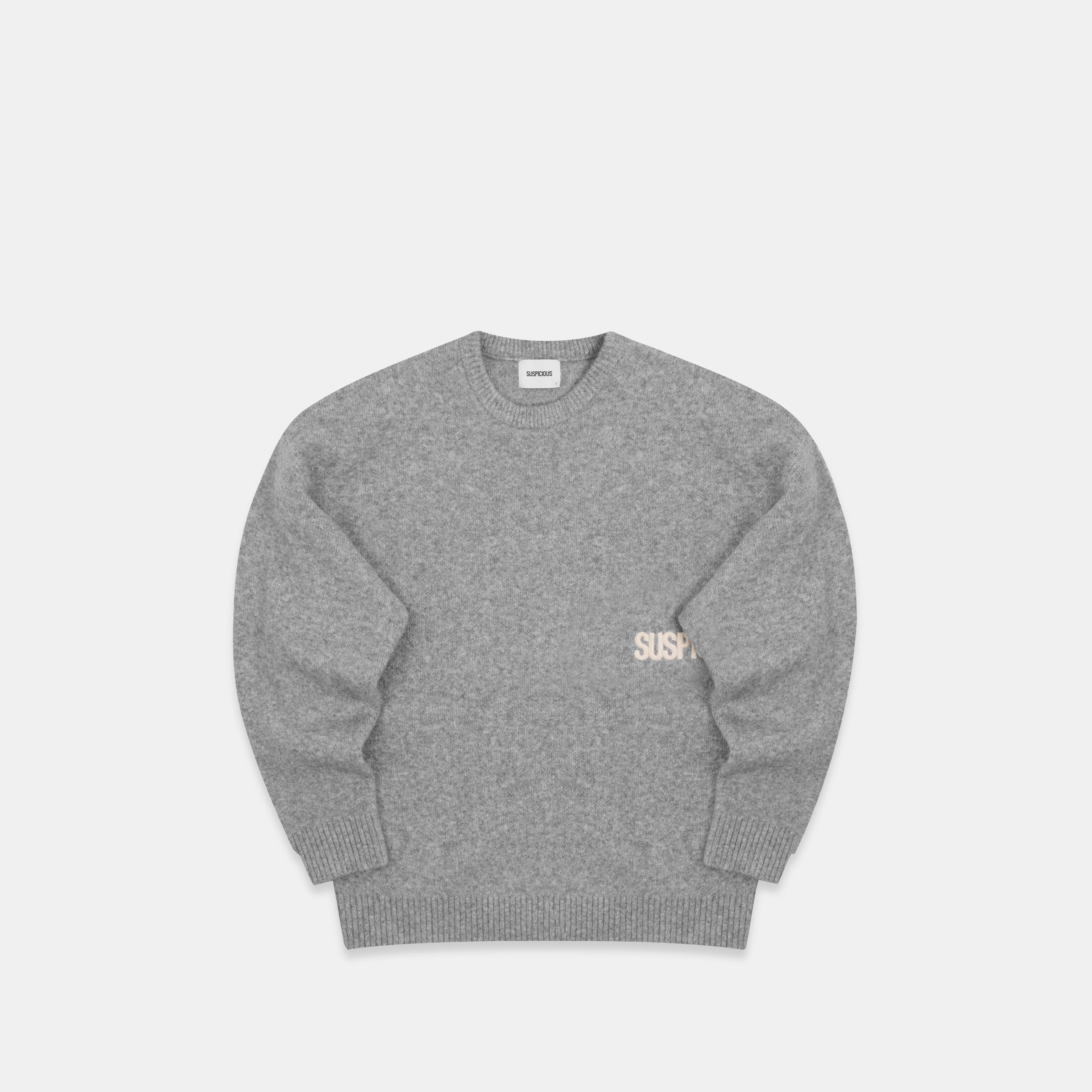 Core Knitted Sweat - Heather Grey – Suspicious Antwerp