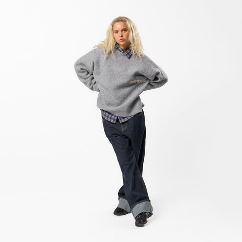PL / Core Knitted Sweat - Heather Grey