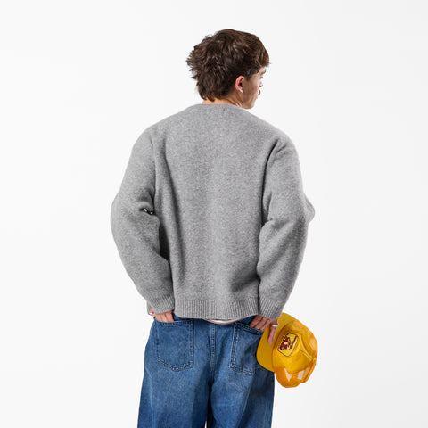 PL / Core Knitted Sweat - Heather Grey