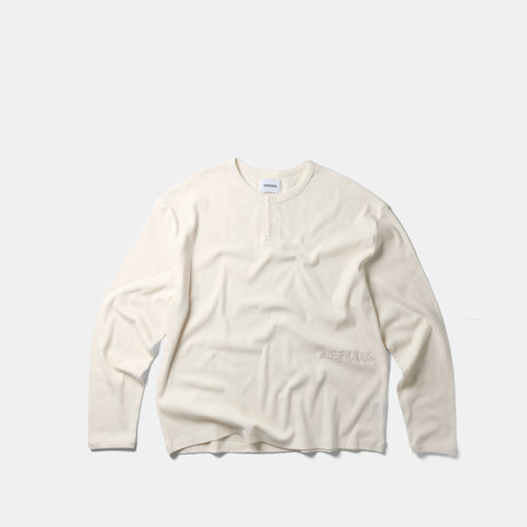 Core / Core Ribbed Henley Longsleeve - Natural