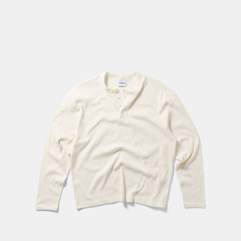 PL / Core Ribbed Henley Longsleeve - Natural