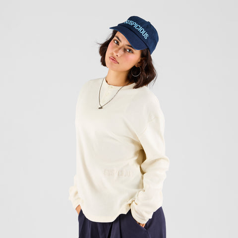 Core / Core Ribbed Henley Longsleeve - Natural
