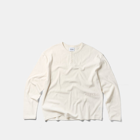 Core / Core Ribbed Henley Longsleeve - Natural
