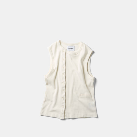 Core / Core Sleeveless Button Tank - Natural