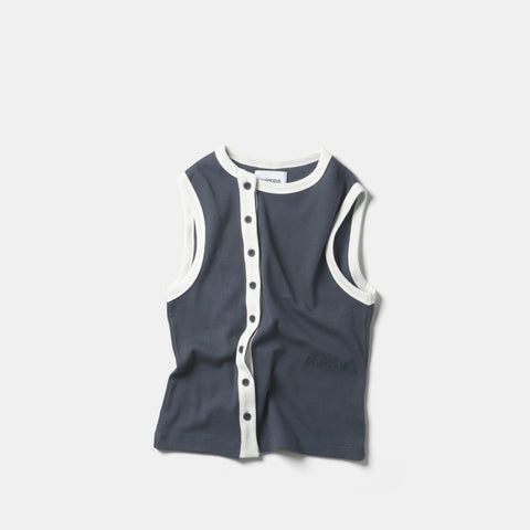 Core / Core Sleeveless Button Tank - Nightfall