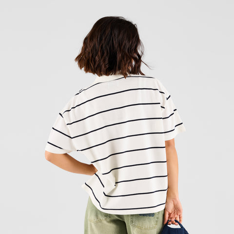 Core / Core Striped Piquet Polo - Natural
