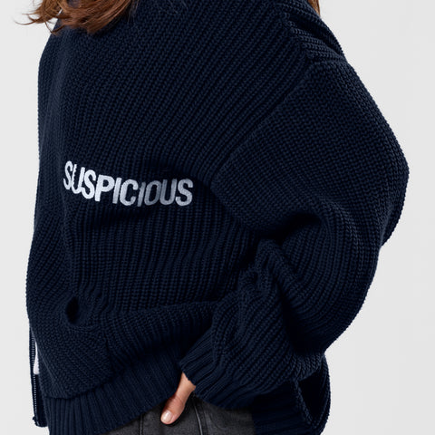 Fall / Core Zip-Up Knitted Hoodie - Nightfall